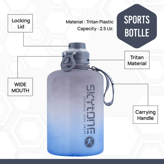SKYTONE Gallon Water Bottle 2.2 Litre- GREY