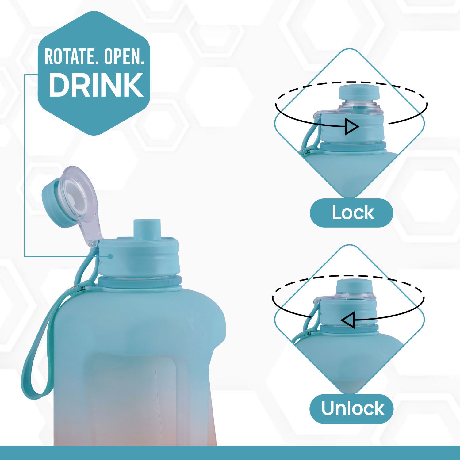 SKYTONE Gallon Water Bottle 2.2 Litre- BLUE