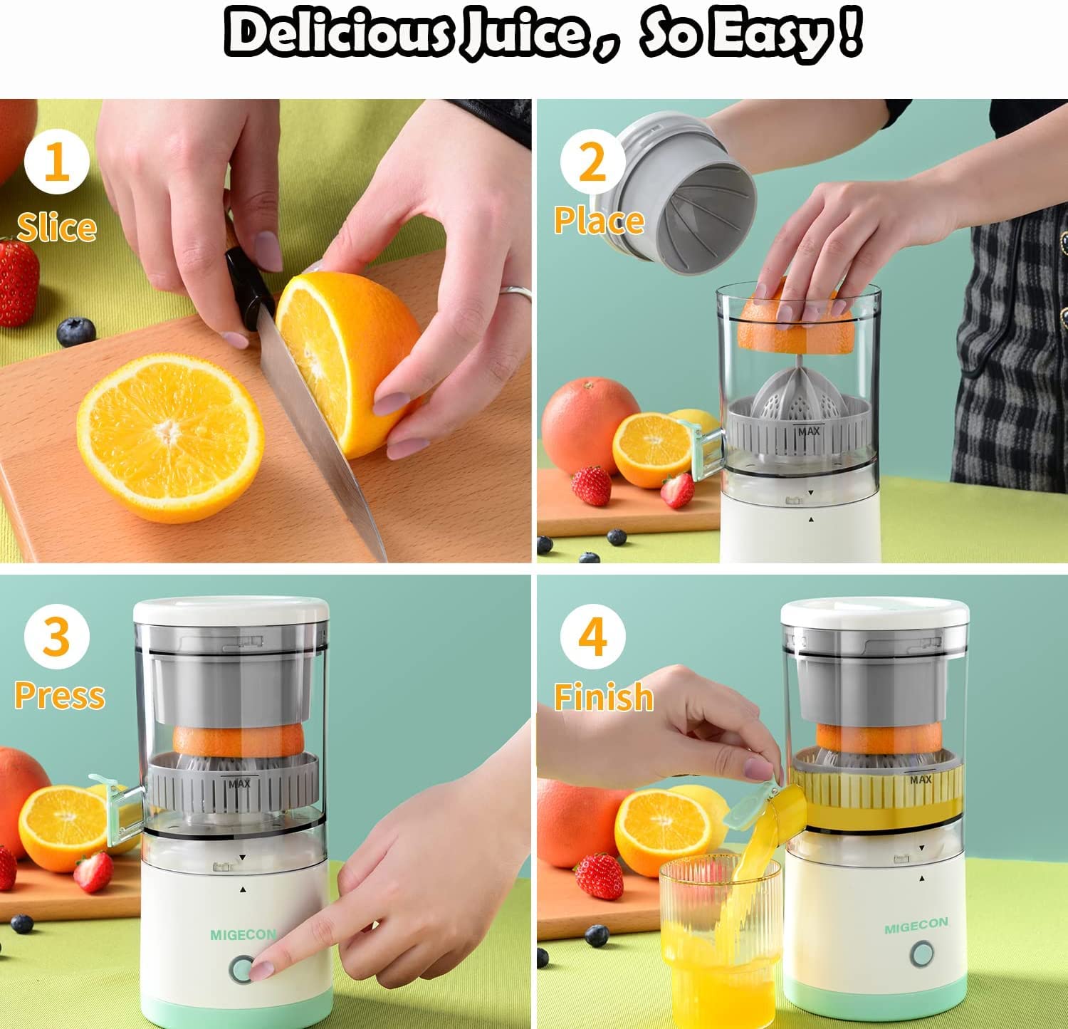 SKYTONE Auto Electric Juicer Orange Squeezer Citrus Press Juicer